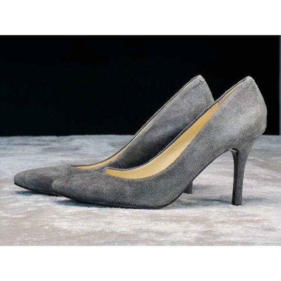 Ralph Lauren Gray Suede Almond Toe Pumps Heels Womens Size 7.5 - Picture 12 of 16